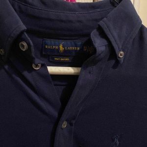 Ralph Lauren extra small navy knit Oxford